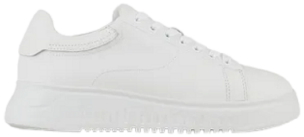 Giày Armani In Nappa Leather With High Sole 'White'