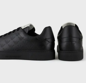 Alternative view of Giày Armani Soft Leather Monogram 'Black' X4X554XM9951K001