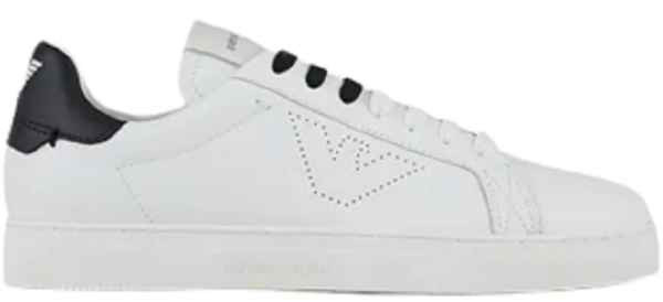 Giày Armani Leather Sneakers Perforated Eagle 'White' X4X316XF5271N422