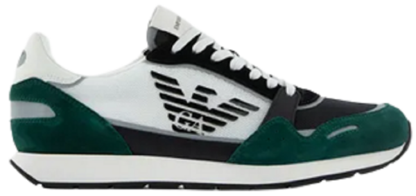 Giày Armani Suede With Contrasting Inserts 'Forest Green'