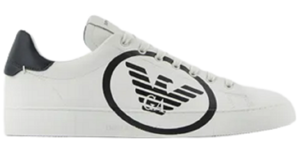 Giày Armani Leather Sneakers Oversized Eagle Logo 'White' X4X554XM9901Q802