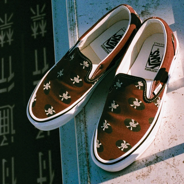 Giày Vans Wacko Maria x OG Classic Slip-On 'Brown Records VN0A45JK595 - Hình ảnh 4