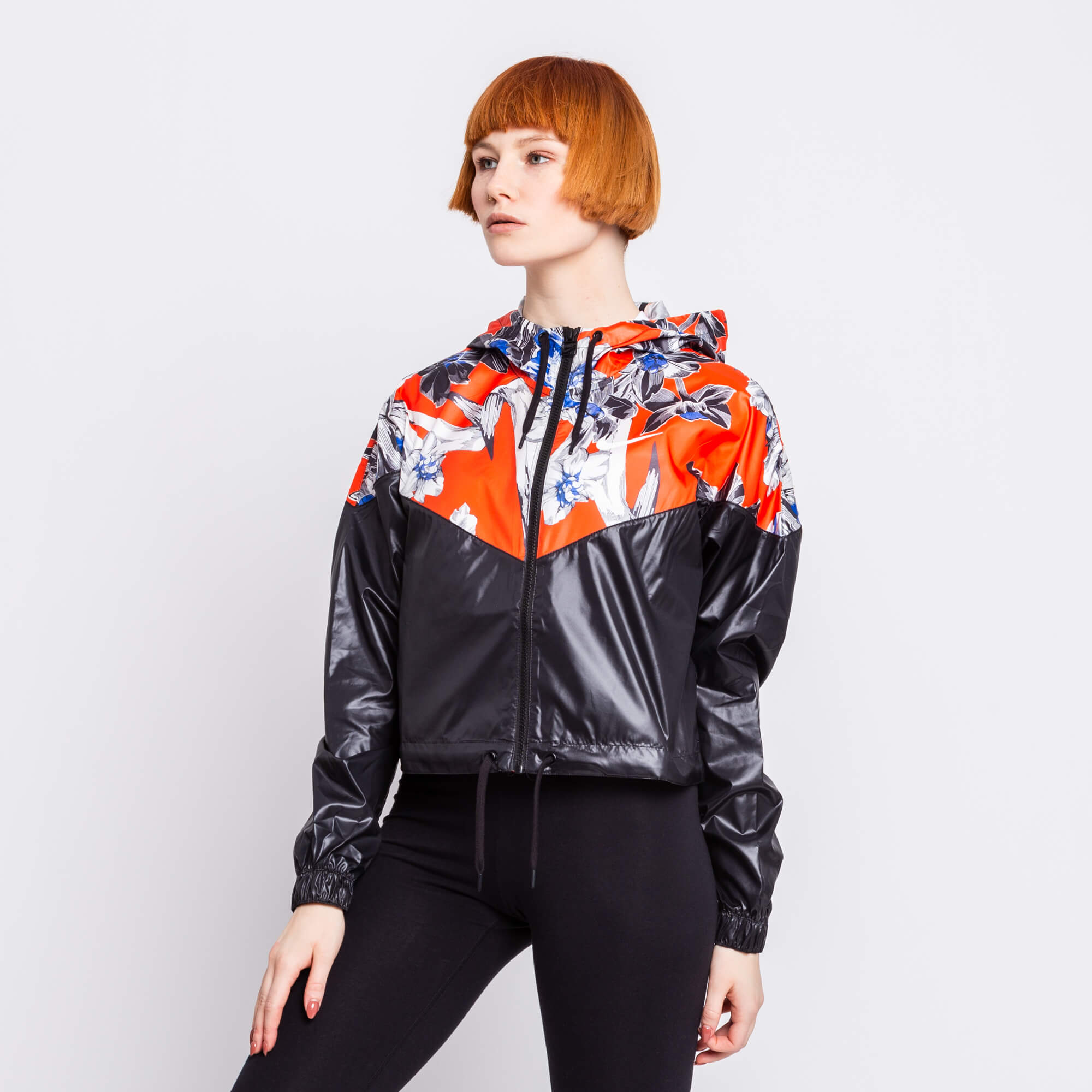 Áo Nike Hyper Femme Crop Jacket Windrunner Floral AR5151-010 - Ảnh 2