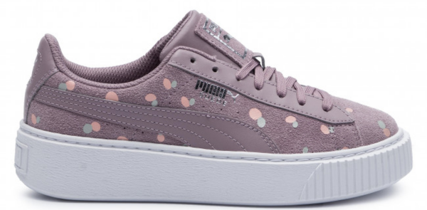 Giày Puma Suede Platform Dots Jr 'Eldberry Peach Bu' 368991-01