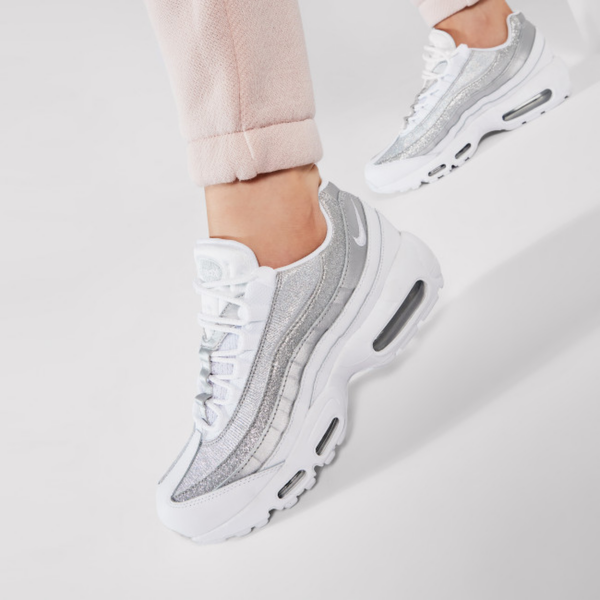 Giày Nike Air Max 95  Wmns White Metallic Silver DH3857-100 - Hình ảnh 2