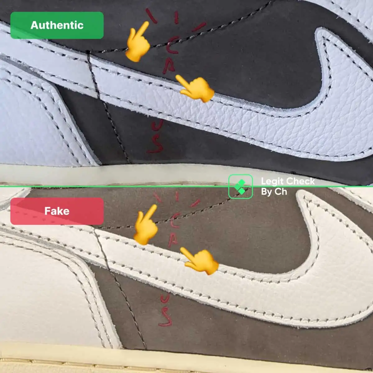 Hinh anh 5: Mach ban cach nhan biet Reverse Mocha Travis Scott Air Jordan 1 Low that va gia