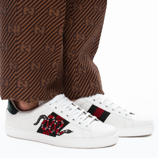 Giày Gucci Ace Embroidered 'Snake'  456230 02JP0 9064 - Hình ảnh 2