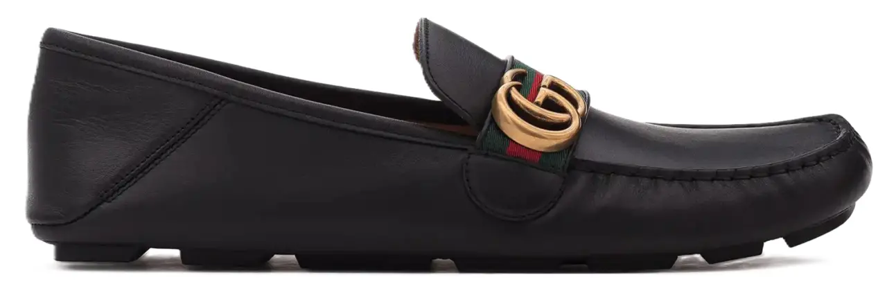 Giày Gucci Leather Driver With Web 'Black' 450891-DTM10-1060