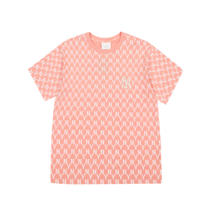 Áo MLB Monogram All Over Over Fit Short Sleeve Pink 31TSM1131-50P
