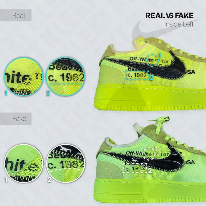 Off white air force 1 volt real vs fake online