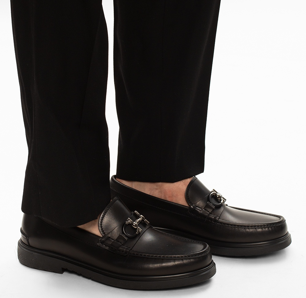 Alternative view of Giày Salvatore Ferragamo Moccasin Gancini 'Black' 02C499-735190