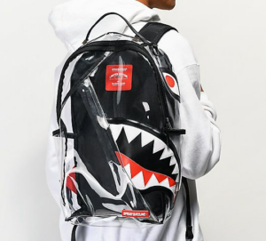NEW Sprayground 20/20 Vision Shark Black Backpack One Size 