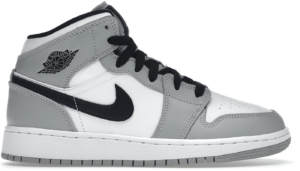 Giày Nike Air Jordan 1 Mid GS 'Light Smoke Grey' 554725-092