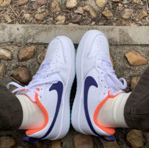 Alternative view of Giày Nike Court Borough Low 2 GS 'White Dark Purple Dust' BQ5448-112