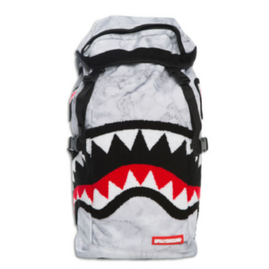 Balo Sprayground White Marble Top Loader