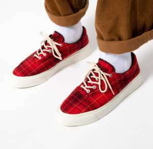 Giay Converse Skid Grip Low 'Twisted Plaid And Haute Red' 169219C