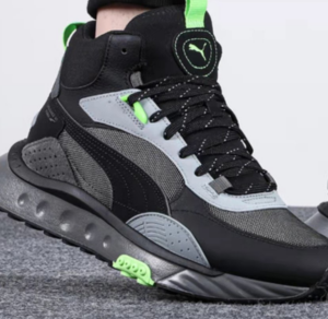 Alternative view of Giày Puma Wild Rider Mid WS 'Black Neon' 381598-01