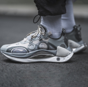 Alternative view of Giày Li Ning Paris Fashion Week 'Gray White' ARHR087-3