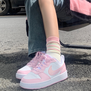 Alternative view of Giày Nike Court Borough 2 SE White 'Pink Foam' DQ0492-100