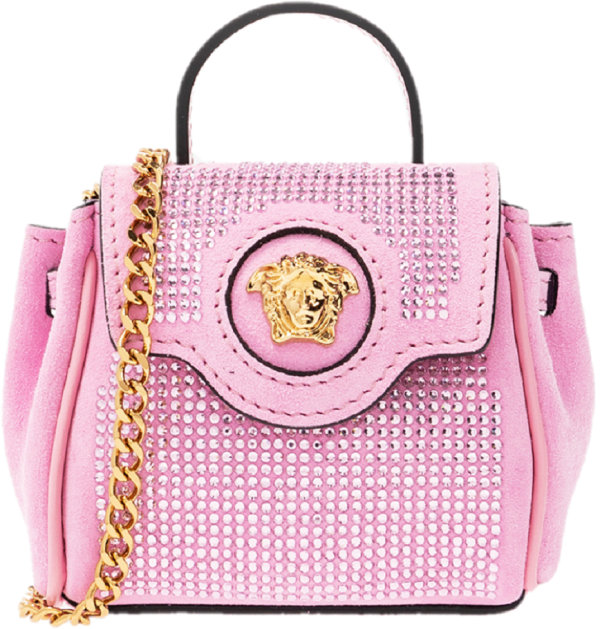 Túi Versace La Medusa Studded Micro Pink 1002529-1A01840-1P56V