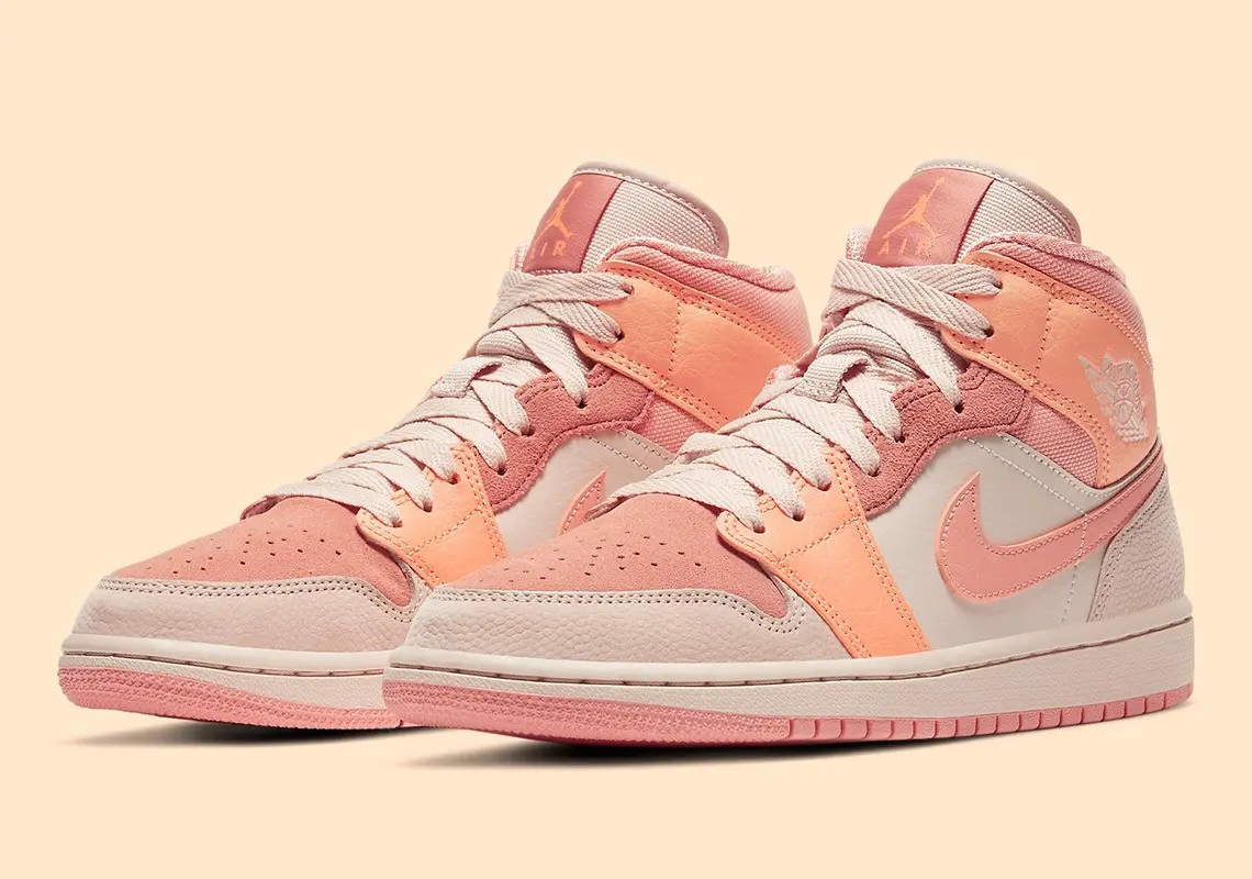 Air Jordan 1 Mid Apricot Orange – doi Air Jordan ngot ngao nhat 2020