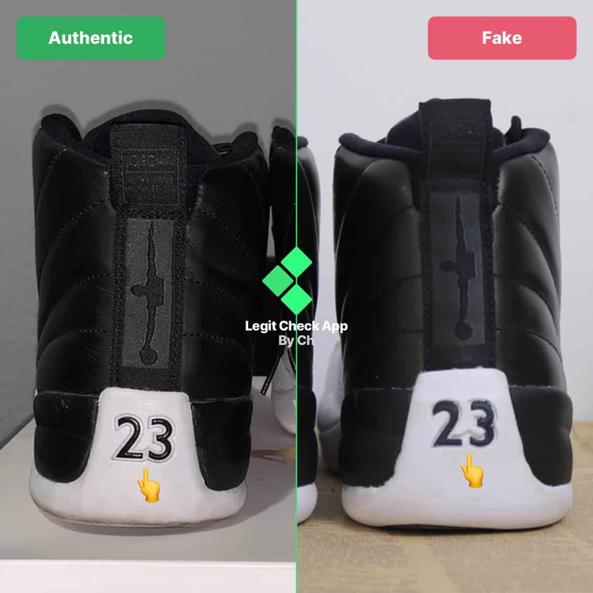 real vs fake retro 12