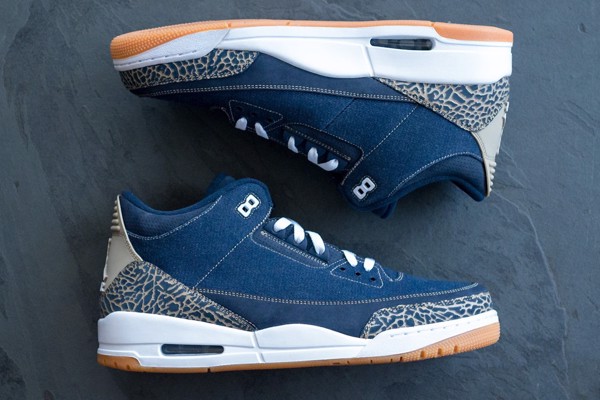 Hinh anh 2: Air Jordan 3 lan dau tien xuat hien chat lieu Denim va Khaki
