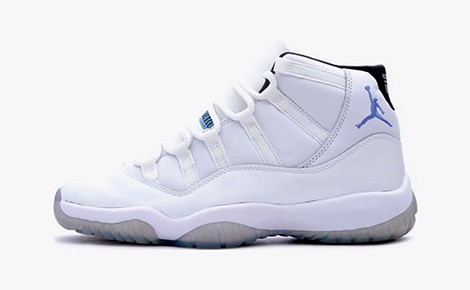 Air Jordan 11 Retro “Columbia” Phối màu: White/Columbia Blue-Black Code: 136046-142 Ngày ra mắt: 17/01/2001 Giá bán lẻ: 125 USD