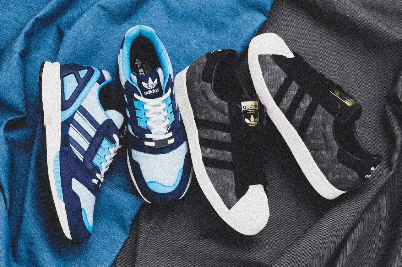 atmos gioi thieu Adidas Originals ZX 8000 va Superstar "Denim Pack"