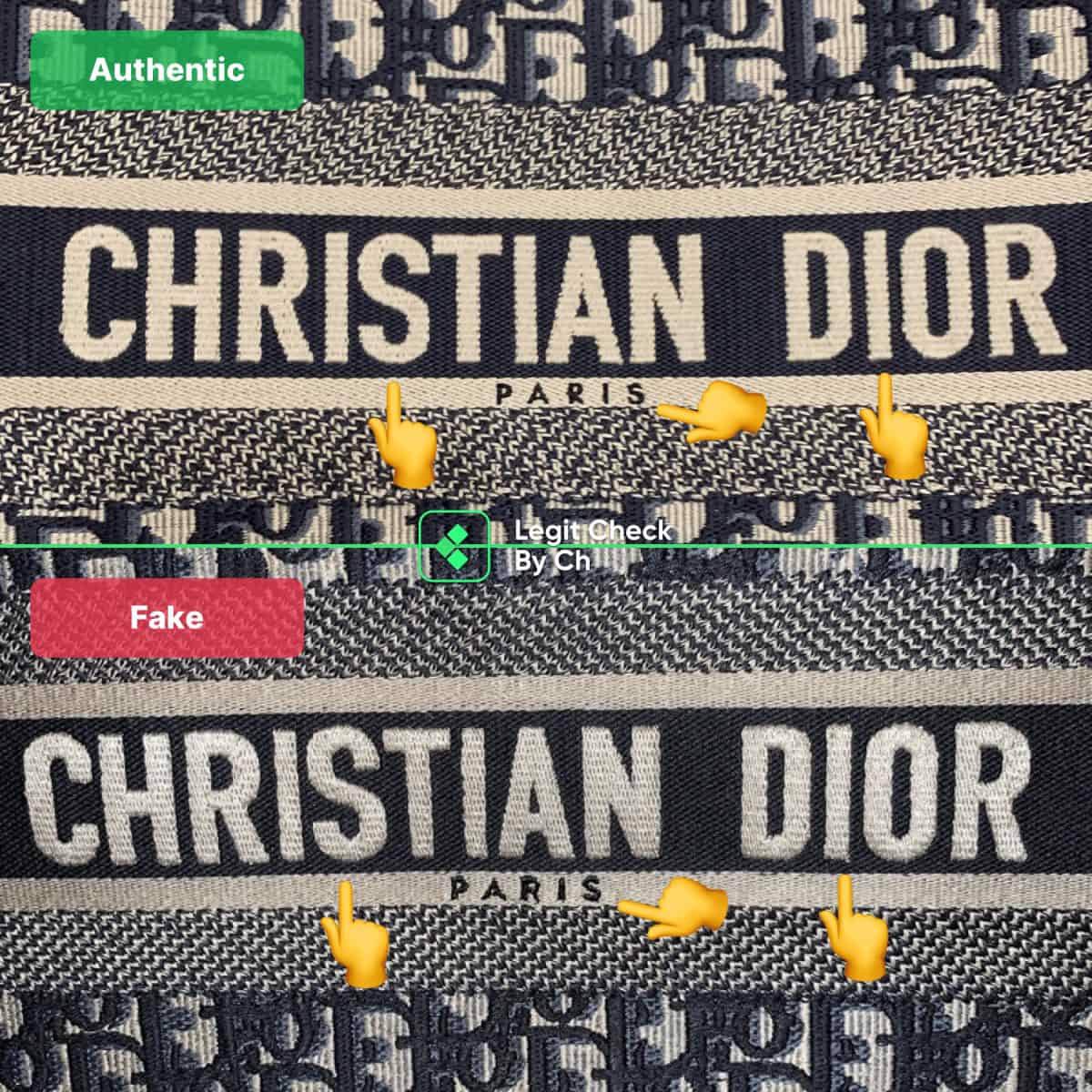 How To Spot Real Vs Fake Dior Book Tote Bags  Legit Check By Ch