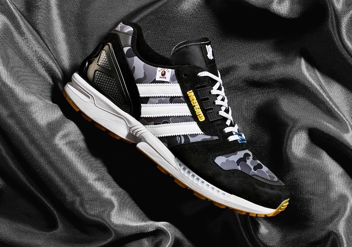 BAPE x Undefeated x adidas ZX 8000 phiên bản chất chơi nhất nửa cuối 2020 Hinh anh 1: BAPE x Undefeated x adidas ZX 8000 phien ban chat choi nhat nua cuoi 2020