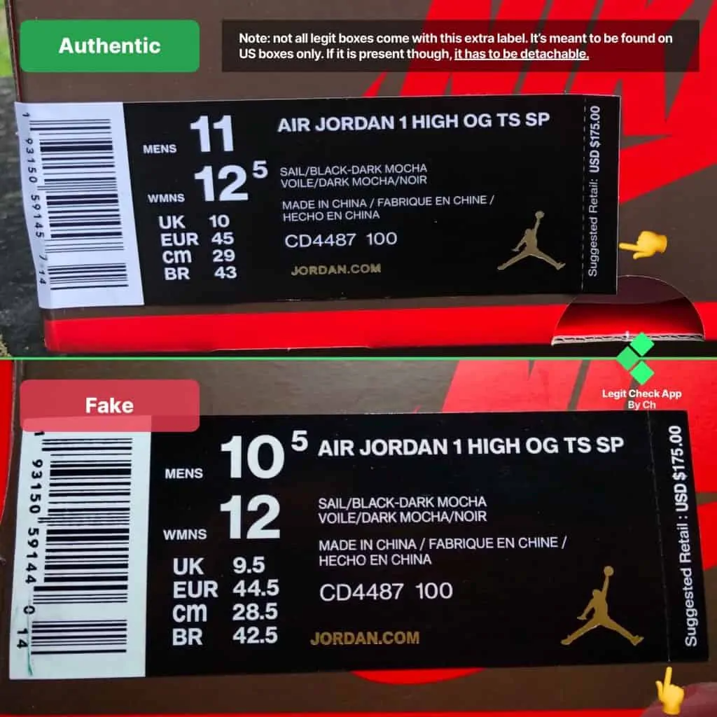 Hinh anh 11: Legitcheck: Huong dan cach phan biet Air Jordan 1 High Travis Scott Real va Fake