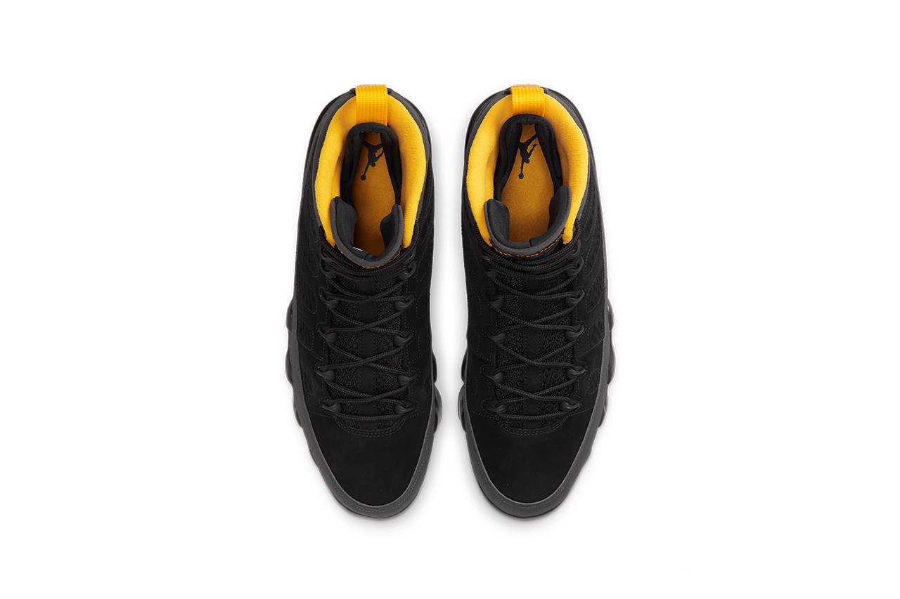 Cái nhìn cận cảnh về đôi Air Jordan 9 “University Gold” cực đẹp lạ Hinh anh 3: Cai nhin can canh ve doi Air Jordan 9 “University Gold” cuc dep la