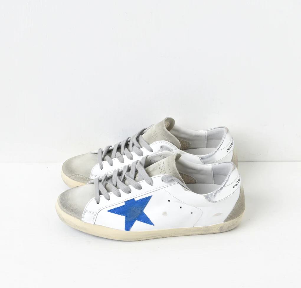 Giày Golden Goose Supper Star 'White Blue' GMF00102 F002540 10901 - Ảnh 4