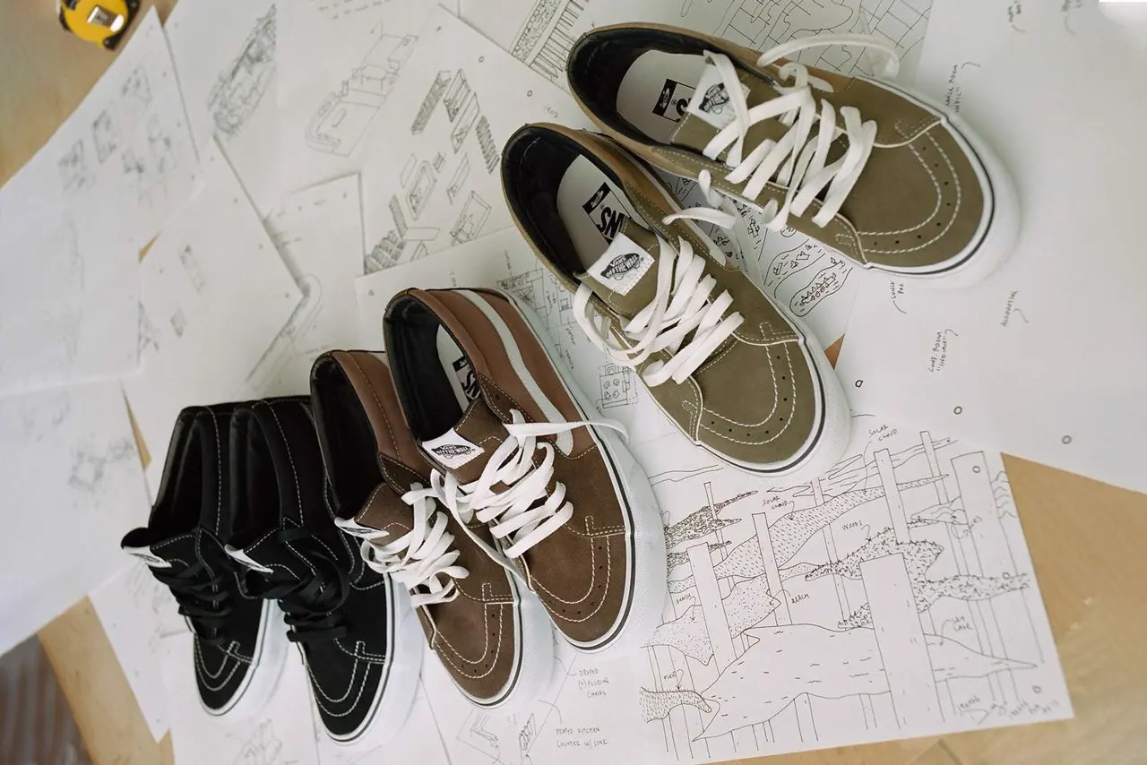 Chao don mua xuan voi Sk8-Mid VLT LX cua Vault by Vans va JJJJound