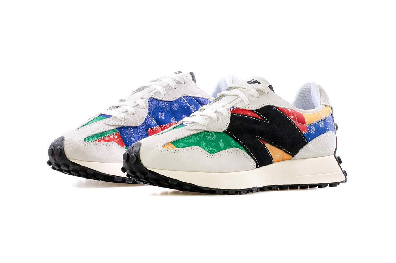 Hinh anh 4: Shoe Palace lam moi mau giay New Balance 327 bang hoa tiet Paisley