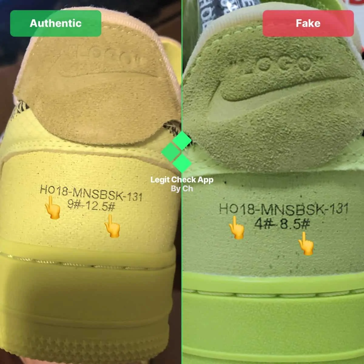 Hinh anh 5: Legitcheck: Cach phan biet Off-White Air Force 1 Volt Real va Fake