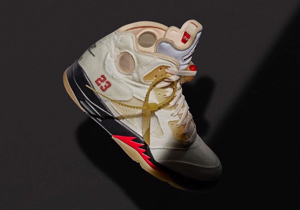 Hinh anh 2: Hinh anh day du cua bo suu tap Off-White x Air Jordan 5 "Sail"
