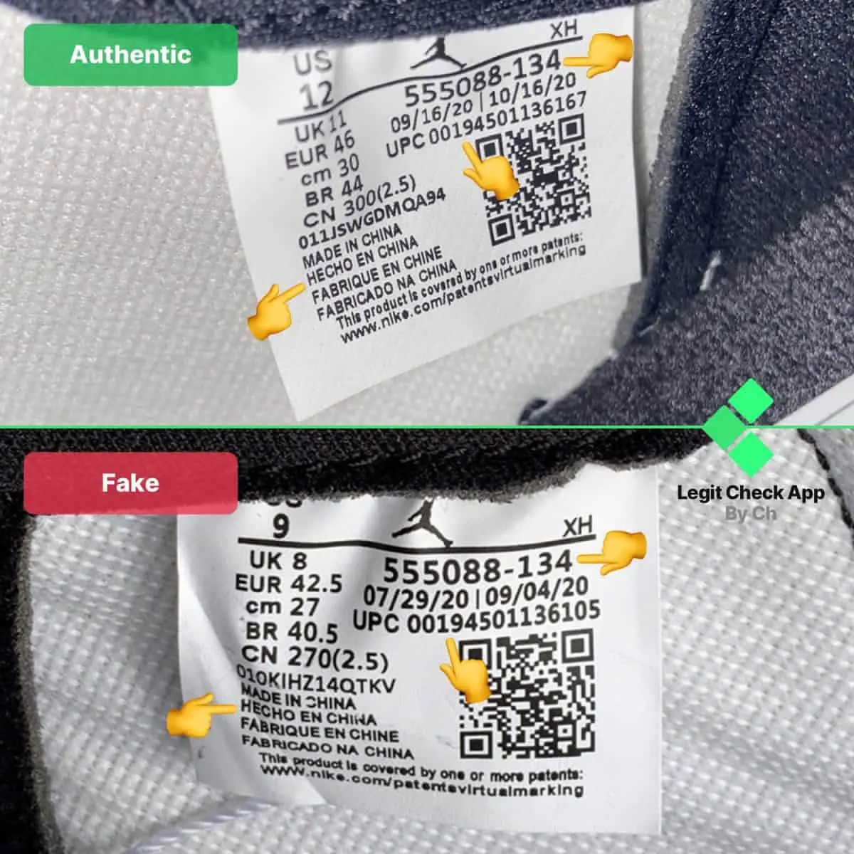Legitcheck: Huong dan cach phan biet Air Jordan 1 University Blue Real va Fake