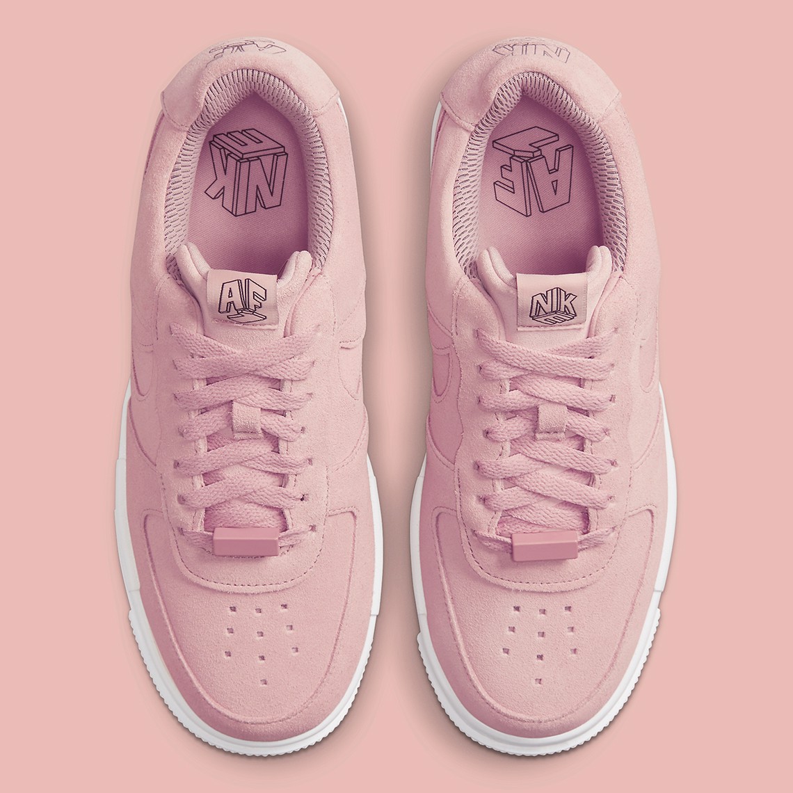 Hinh anh 3: Hinh anh chinh thuc ve phien ban Nike Air Force 1 Suede Pink Pixel