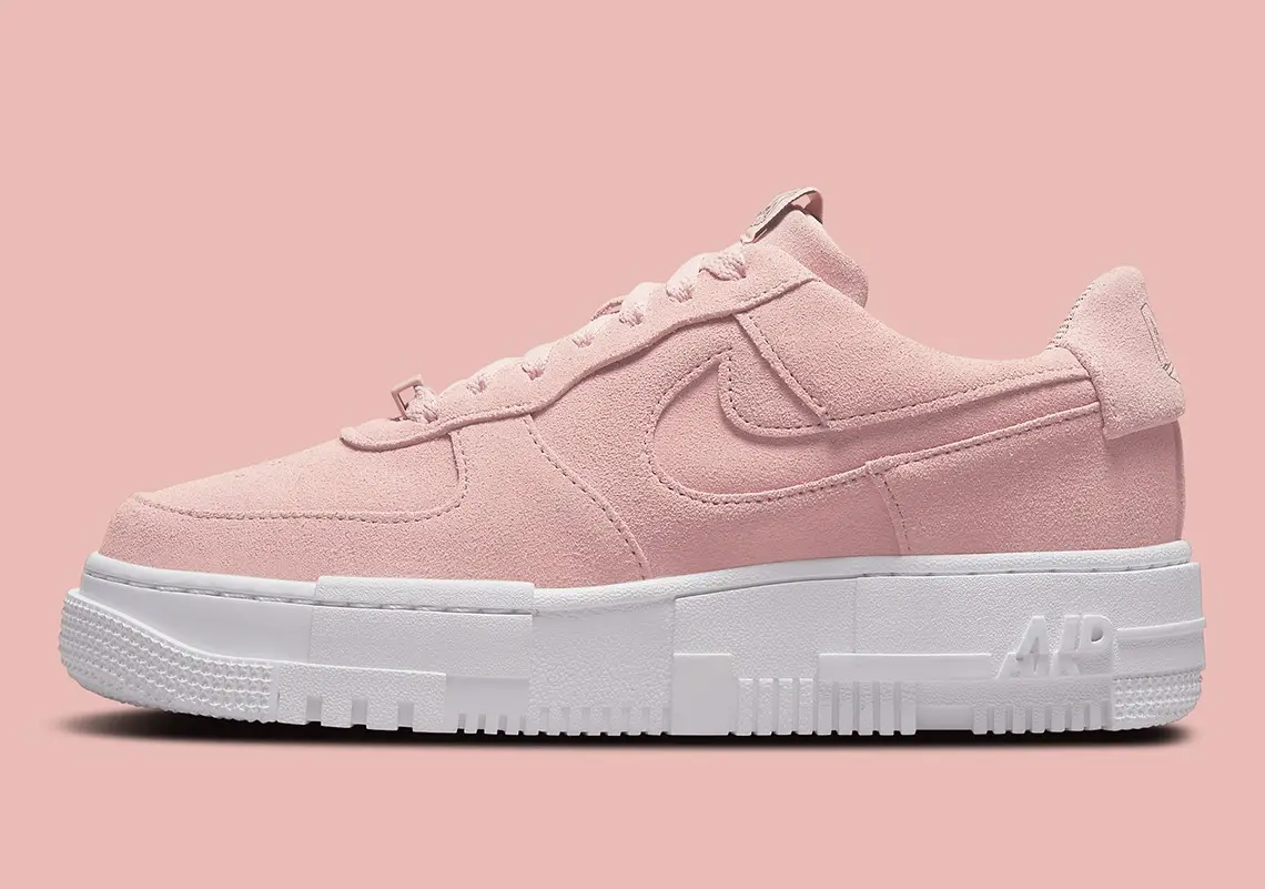 Hinh anh chinh thuc ve phien ban Nike Air Force 1 Suede Pink Pixel