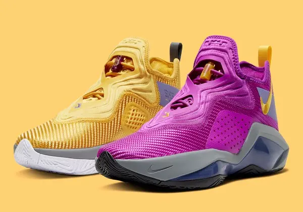 Nike LeBron Soldier 14 "Lakers" phien ban Alternate Purple/Gold