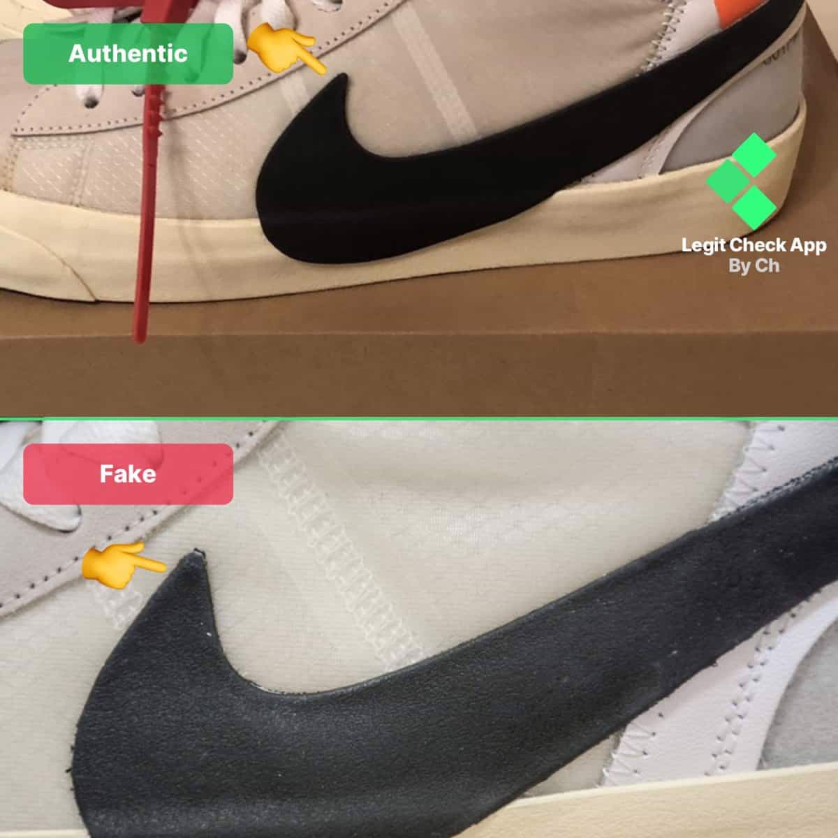 Hinh anh 6: Legitcheck: Cach phan biet Off White Nike Blazer OG real va fake