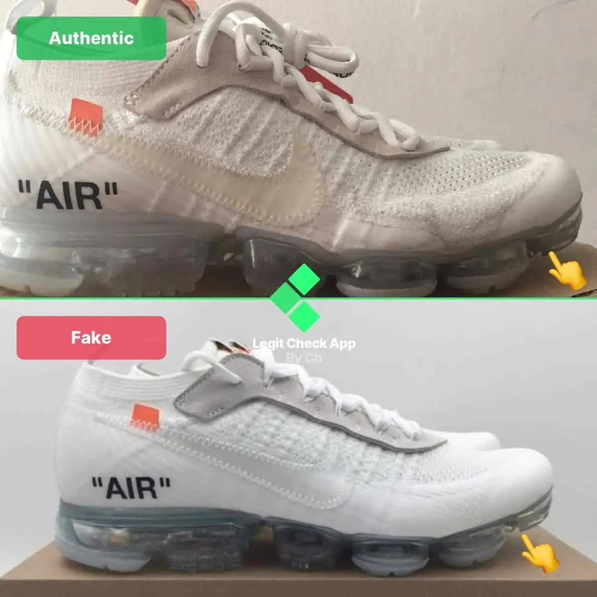 Hinh anh 5: Legit check: Huong dan cach phan biet Off-White Nike Vapormax White Real va Fake