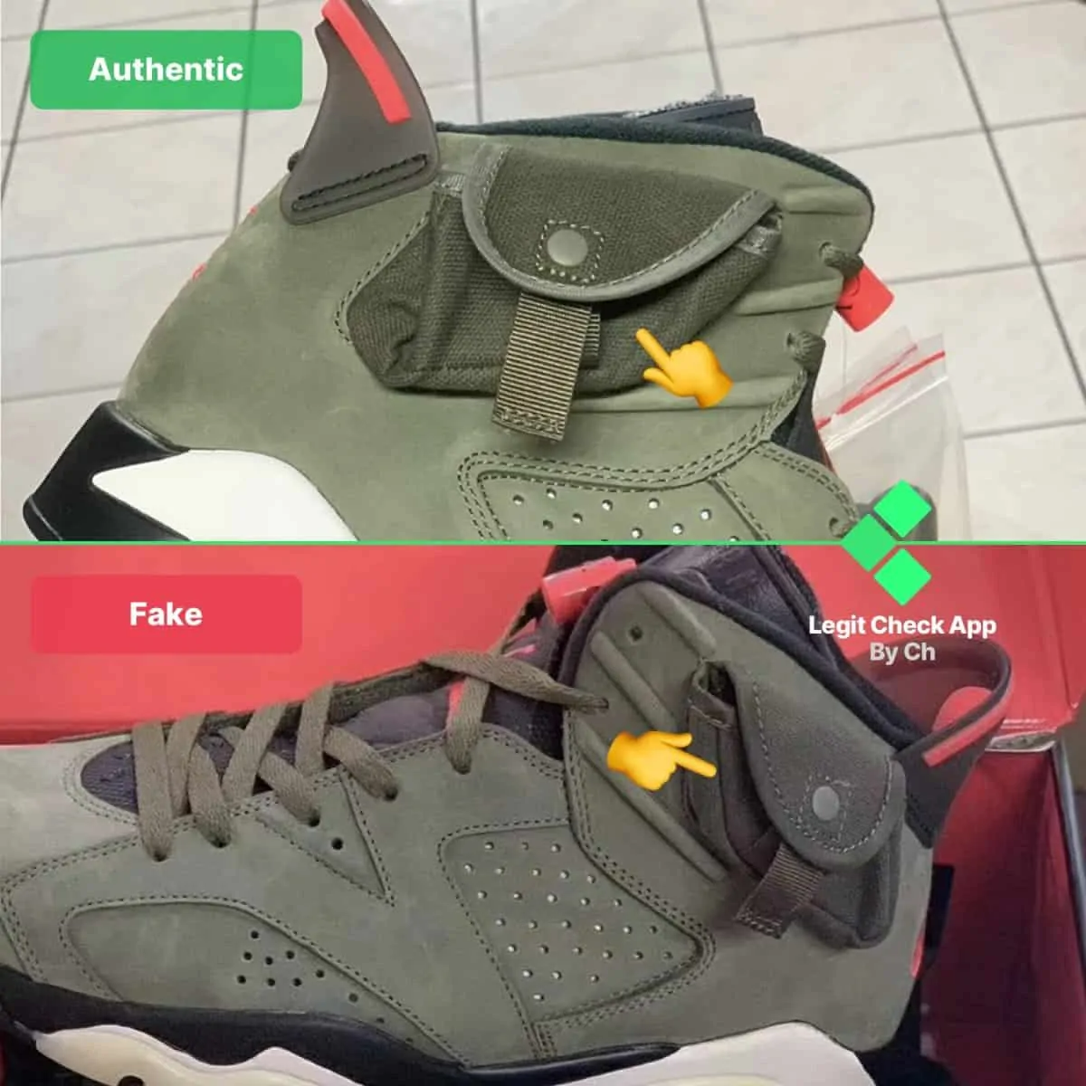 Hinh anh 6: Legit check: Huong dan cach phan biet Air Jordan 6 Cactus Jack Travis Scott Real va Fake