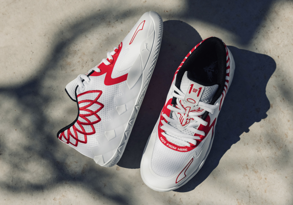 Giày Puma Team Colors 'White High Risk Red' 376941-10 - Hình ảnh 6