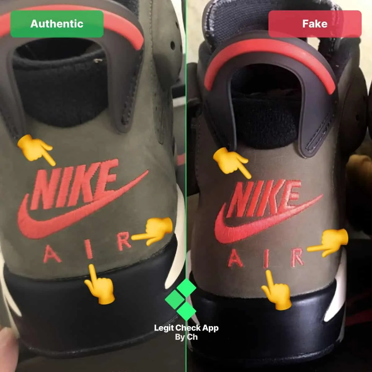 Hinh anh 4: Legit check: Huong dan cach phan biet Air Jordan 6 Cactus Jack Travis Scott Real va Fake