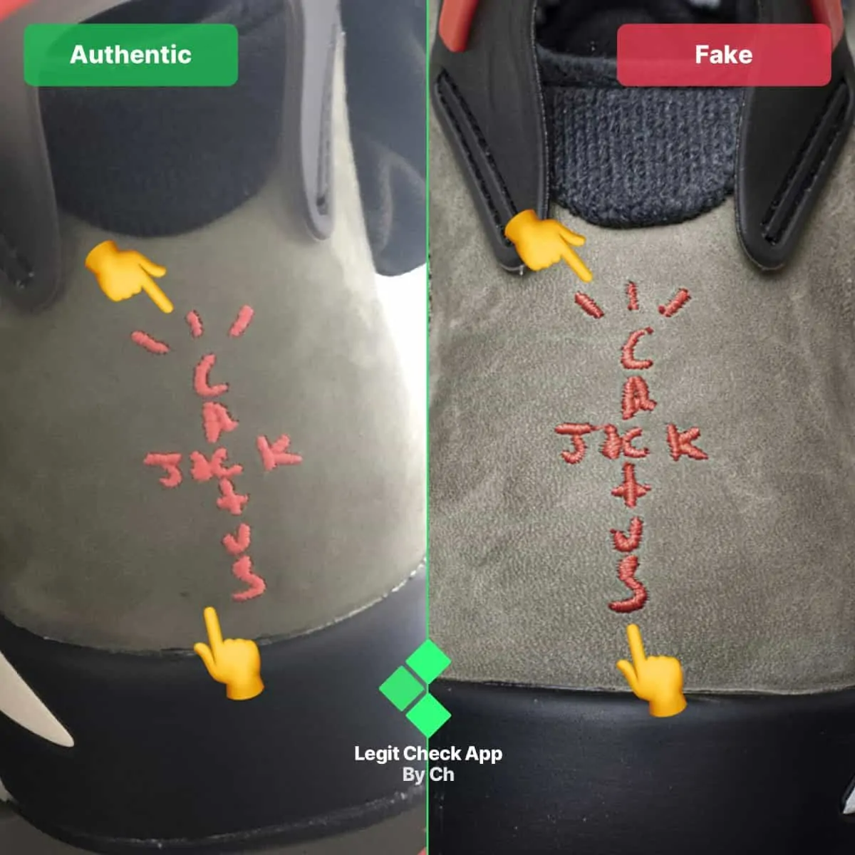 Hinh anh 5: Legit check: Huong dan cach phan biet Air Jordan 6 Cactus Jack Travis Scott Real va Fake
