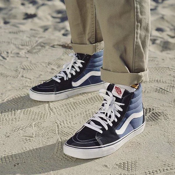 Review Giày: Vans Classic Sk8 Hi Navy White - Nét Thanh Lịch Rất Quyến Rũ -  Authentic-Shoes