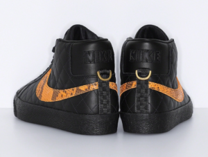 Giay Nike Zoom Blazer Mid QS SB x Supreme 'Black Snakeskin' DV5078-001